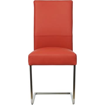 Leren eetkamerstoel Remix - Toledo Siegelstein (rood) -, Nieuw, Ophalen of Verzenden, Rood, Industrieel, Modern