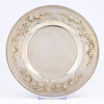 Francis Higgins & Son - Druivenschaal - Schaal - .925 zilver, Antiek en Kunst