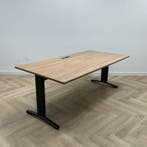 verstelbaar bureau vv elektra 200x100 cm, licht eiken -, Ophalen of Verzenden, In hoogte verstelbaar, Gebruikt