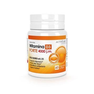 Activlab - Vitamin D3 Forte 4000UI - 60 Capsules, Verzenden, Nieuw, Poeder of Drank