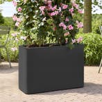 Hoge plantenbak Terrassa – antraciet - 80 x 40 x 60 cm, Tuin en Terras, Bloembakken en Plantenbakken, Verzenden, Nieuw