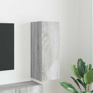 vidaXL TV Wandkast 30 x 31 x 80 cm Grijs Sonoma Bewerkt hout, Huis en Inrichting, Kasten | Televisiemeubels, Minder dan 50 cm