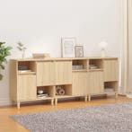 vidaXL Dressoirs 3 st 60x35x70 cm bewerkt hout sonoma, Verzenden, Nieuw, 50 tot 100 cm, 25 tot 50 cm
