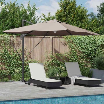 vidaXL Parasol 351 x 250 x 253 cm Polyester en Aluminium, Verzenden, Nieuw, 2 tot 3 meter