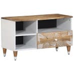 Tv-kast 80cm mango industrieel | Tweedekansje | OP=OP, Huis en Inrichting, Kasten | Televisiemeubels, Gebruikt, Minder dan 100 cm