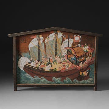 Ôema van een roodzegelschip - Sugi (ceder) hout - Japan -