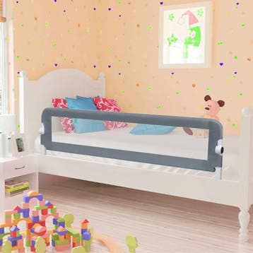 vidaXL Bedhekje peuter 120x42 cm polyester grijs, Verzenden, Nieuw