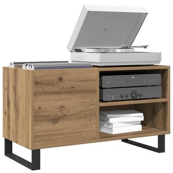 vidaXL Platenkast 84,5x38x48 cm bewerkt hout artisanaal, Verzenden, Nieuw