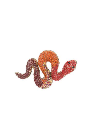 Goudlief Slang broche - roze & paars (Accessoires), Verzenden, Nieuw