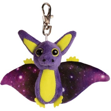 Pluche vleermuis knuffel - paars/geel - 9 cm, Verzenden, Nieuw