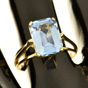 Ring - 18 karaat Geel goud Topaas, Sieraden, Tassen en Uiterlijk, Nieuw