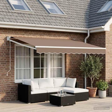 vidaXL Elektrisch Uittrekbaar Zonnescherm Taupe, Verzenden, Nieuw