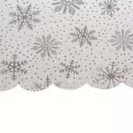 Ruhhy Kersttafelkleed 260x140cm - Elegant Wit met Zilvere..., Diversen, Kerst, Ophalen of Verzenden, Nieuw