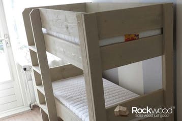 Rockwood® Stapelbed Steigerhout Bas naturel onbehandeld, Ophalen of Verzenden, Nieuw, Stapelbed