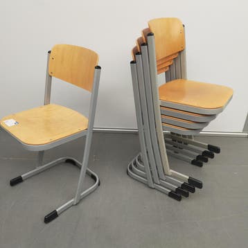 VS stevige houten schoolstoel / stapelstoel - beuken (alleen, Huis en Inrichting, Stoelen, Ophalen of Verzenden, Nieuw