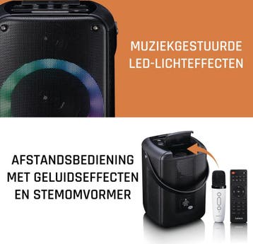 Karaoke set voor volwassenen - 1 Microfoon - Zwart - Lenco, Verzenden, Zo goed als nieuw