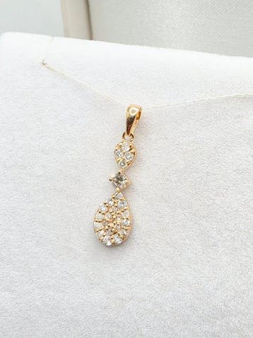 Zonder minimumprijs - Hanger - 14 karaat Geel goud - 0.61ct., Sieraden, Tassen en Uiterlijk