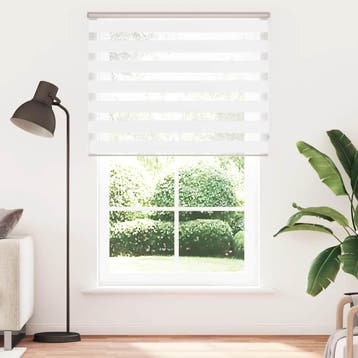 vidaXL Zebra rolgordijn 150x230 cm stofbreedte 145,9cm, Verzenden, Nieuw, Wit