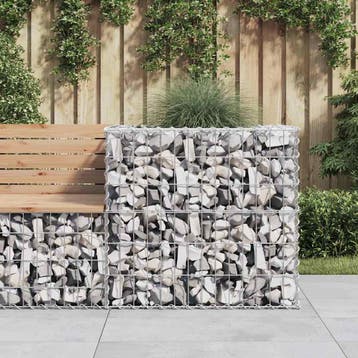 vidaXL Schanskorf 70x70x65 cm gegalvaniseerd ijzer, Tuin en Terras, Bloembakken en Plantenbakken, Verzenden, Nieuw, Metaal, 60 tot 100 cm