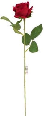 Zijden roos valentijnroos single rose rood met blad 70 cm, Ophalen of Verzenden, Nieuw