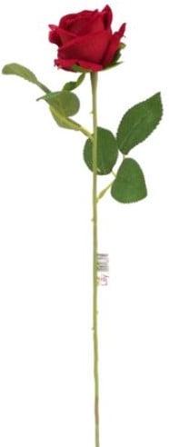 Zijden roos valentijnroos single rose rood met blad 70 cm, Ophalen of Verzenden, Nieuw
