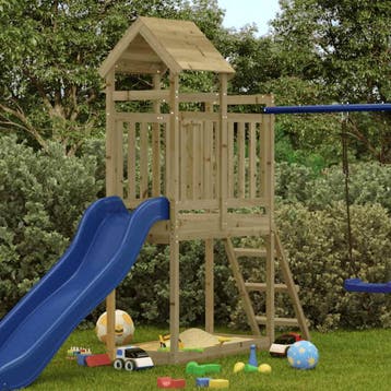 vidaXL Speelhuis 53x110x214 cm geïmpregneerd grenenhout, Kinderen en Baby's, Verzenden, Nieuw