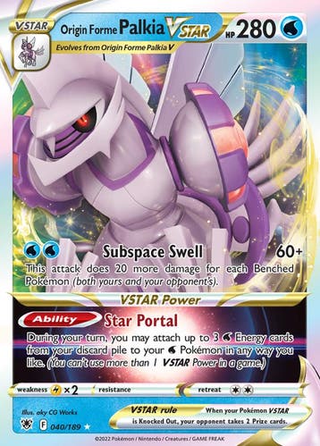 Origin Forme Palkia VSTAR 040/189 Astral Radiance, Ophalen of Verzenden, Nieuw, Losse kaart, Foil