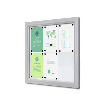 Informatiekast Buiten Whiteboard 6x A4 Breed, Nieuw in verpakking