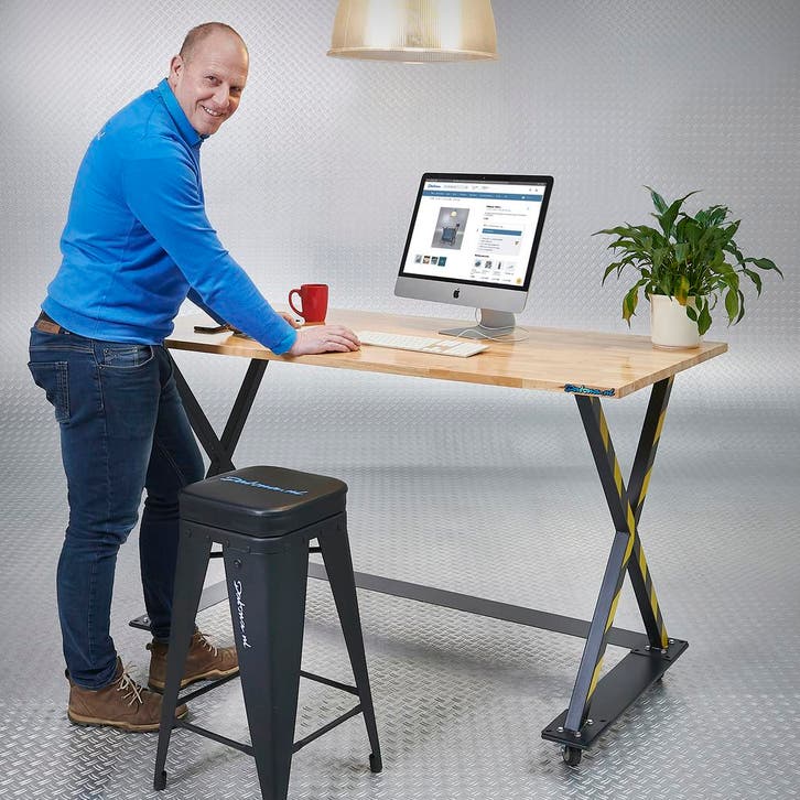 Datona Industriële werktafel 160 cm en werkplaatskruk -, Doe-het-zelf en Verbouw, Werkbanken, Nieuw, Ophalen of Verzenden