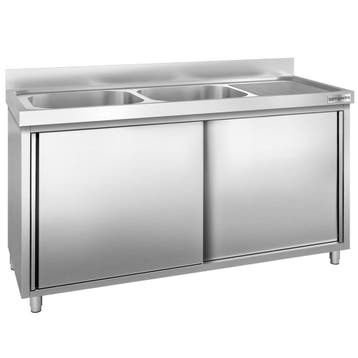 GGM Gastro | Spoelkast PREMIUM - RVS - 2000x600mm - met 2 |, Verzenden, Nieuw in verpakking, RVS Meubilair