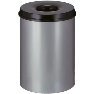Afvalbak | Aluminium | Grijs/Zwart | 30L | Open | Vlamdovend, Verzenden, Nieuw in verpakking