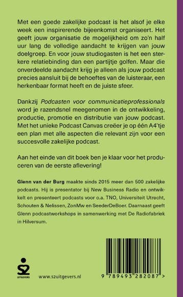Podcasten voor communicatieprofessionals 9789493282087, Verzenden, Zo goed als nieuw, Glenn van der Burg