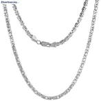 Zilveren ketting koningsschakel 60 cm 3.6 mm breed, Verzenden, Nieuw, Zilver
