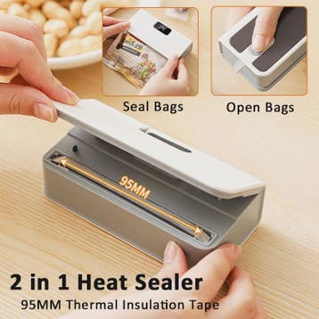 Draagbare Mini Heat Sealer & Bag Opener - 2-in-1 Keukenappar, Verzenden, Nieuw