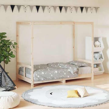 vidaXL Kinderbedframe 80x160 cm massief grenenhout, Kinderen en Baby's, Verzenden, Nieuw