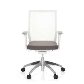 Bureaustoel | Met Armleuning | Stof | Grijs/Wit | Aspen, Verzenden, Nieuw