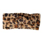 Haarband Twist 12cm – Panter Print – Teddy Imitatiebont Stof, Nieuw