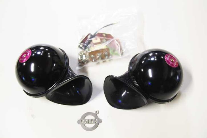 Klassieke claxon set zwart., Auto diversen, Auto-accessoires, Ophalen of Verzenden