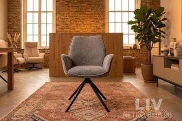 Online veiling: 6x Stoel Liv, 3351 Retro bliss 90 Donker, Huis en Inrichting, Stoelen, Nieuw