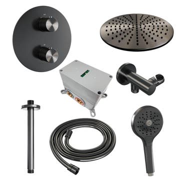 Brauer Gunmetal Carving Thermostatische Regendoucheset, Ophalen of Verzenden, Nieuw