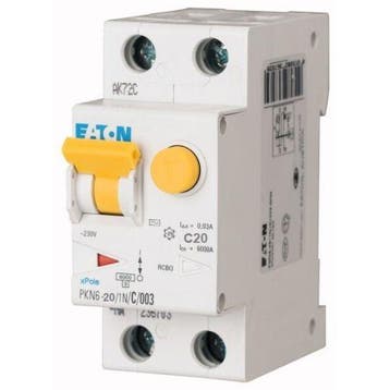 Eaton aardlekautomaat 1P+N C20 30mA PKN6-20/1N/C/003-A-MW, Ophalen of Verzenden, Nieuw