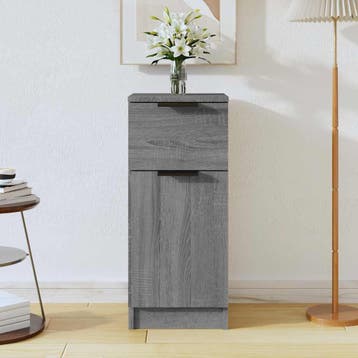 vidaXL Dressoir 30x30x70 cm bewerkt hout grijs sonoma, Huis en Inrichting, Verzenden, Nieuw, Overige houtsoorten, Minder dan 50 cm