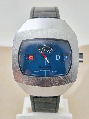 Sicura - Zonder minimumprijs - Jump Hour Digital - Heren -, Sieraden, Tassen en Uiterlijk, Horloges | Heren, Nieuw