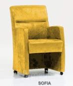 Eetkamerstoel Sofia - eetkamerstoelen - Geel, Nieuw, Stof