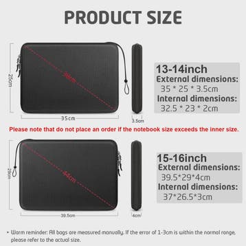 Schokbestendige EVA Laptop Sleeve Case voor 13-16 inch MacBo, Verzenden, Nieuw