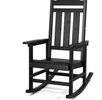 Zwarte Outdoor Schommelstoel met Rugleuning voor Tuin, Verzenden, Nieuw