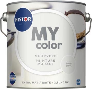 Histor My Color Muurverf - Extra Mat Swan Song 10L, 5 tot 10 liter, Verzenden, Nieuw, Verf