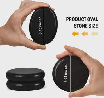 Hot Stones Massage Set - 6 Basaltstenen voor Ontspanning & T, Verzenden, Nieuw