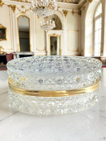 Sieradendoos - 1950er jaren - Baccarat-stijl geslepen, Antiek en Kunst