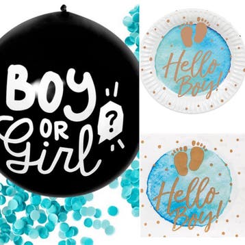 Vier doorzichtig letter ballon blokken Baby en meer!, Verzenden, Nieuw, Geboortebord